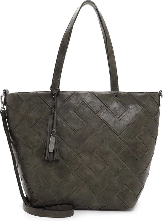 Tamaris Sac shopper Sac à épaule bandoulière Marike Cityshopper Oliv Gris foncé