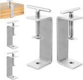 C-klem Klein C-klemmen Roestvrij Staal Schroefklemmen Kaakopeningen 30mm Fixeerklem Verstelbaar Klembereik is 0-25mm met Haken en Ringschroeven voor Klemmen Houtbewerking Gereedschap Doe-het-zelf