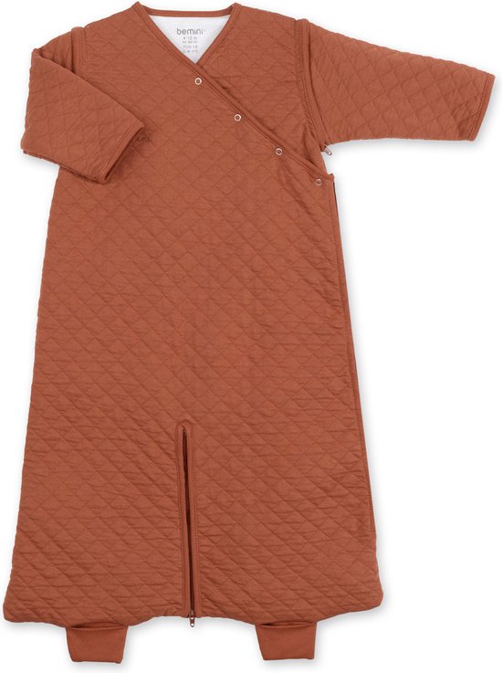 BEMINI Babyslaapzak - MAGIC BAG 4-12m - TOG 1.5 - Pady quilted jersey - Brick