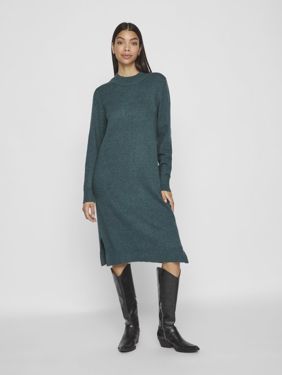 VILA - VIRIL CREW NECK L/S MIDI DRESS - NOOS - Dames - Mini jurken