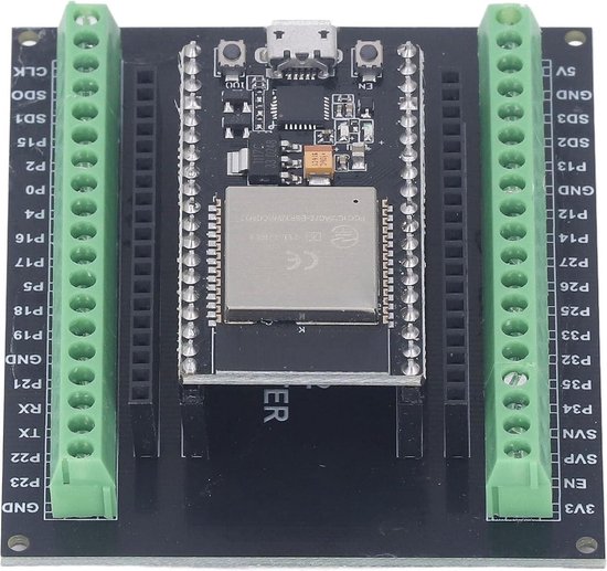 ESP32 Breakout Board – Uitbreidingskaart Voor ESP32 / ESP32-S3 WROVER WROOM, DevKitC En NodeMCU, Met GPIO Status LED, 5V En 3,3V Aansluitingen, 44-pins 3 miniatura
