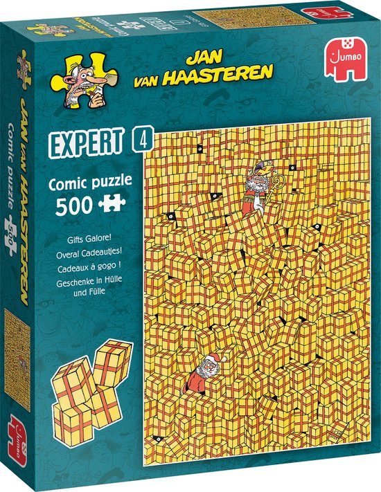 Puzzle Jan Van Haasteren - Expert 4 cadeaux partout, 500 pcs.