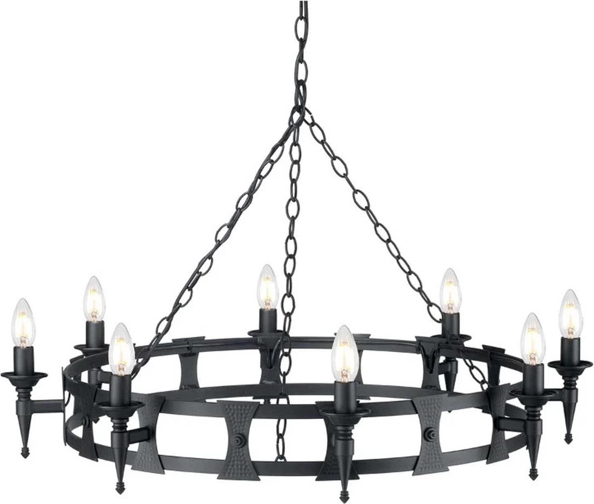 Elstead Lighting LED Kroonluchter | 8X E14 Max 60W | Dimbaar | Black