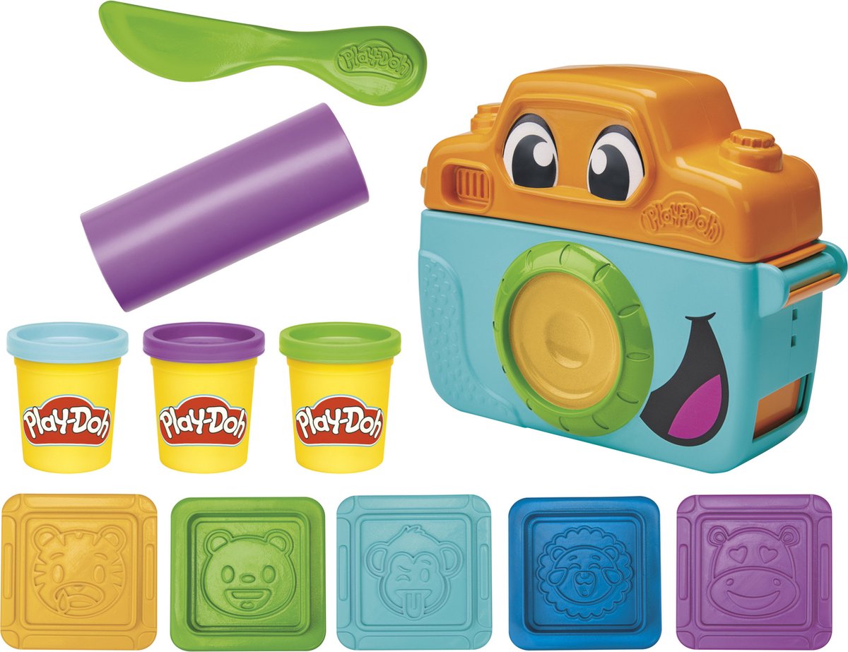 Play-Doh Fotoplezier Voor Beginners Speelset - Boetseerklei - Speelgoedcamera - 3 Play-Doh Potjes - Knutselen voor kinderen — afbeelding 9
