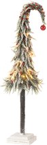 J-Line sapin de Noël Bonnet - neige artificielle - vert/rouge - large - LED