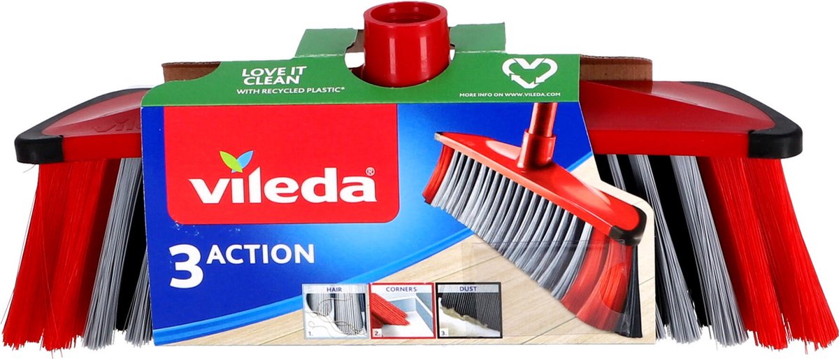 Goedkoopste Vileda Bezem Triple Action - zonder steel