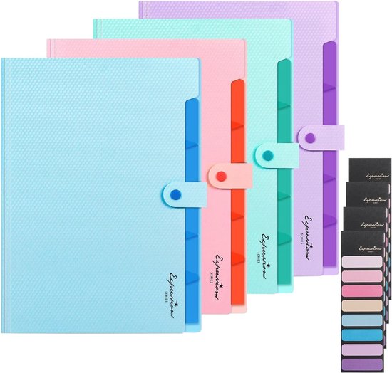 Viquel - Documentenmap voor 80 weergaven (40 hoesjes) - Personaliseerbare zichtmap - Kunststof binder DIN A4 - Gemaakt in Frankrijk - Blauw