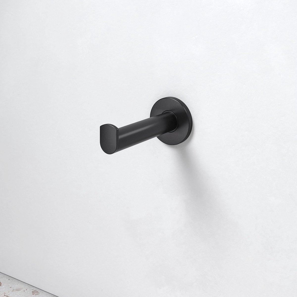 Zwarte Matte Wc-Rolhouder van Metaal voor Badkamer en Gastentoilet