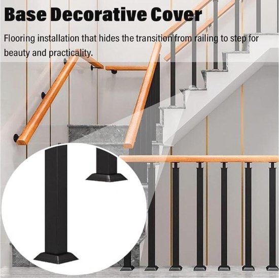 Moderne vierkante metalen trapbalusters - verstelbare 270