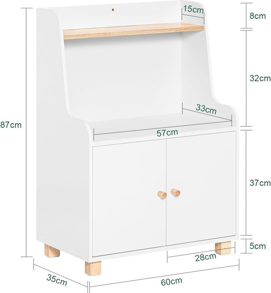 Ladekast 80x40x89 cm van massief grenenhout met 5 lades