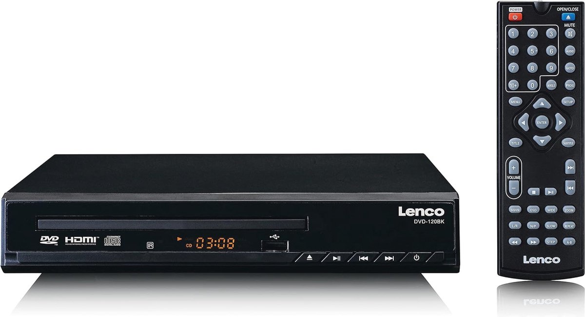 DVD-speler met HDMI, USB en Afstandsbediening