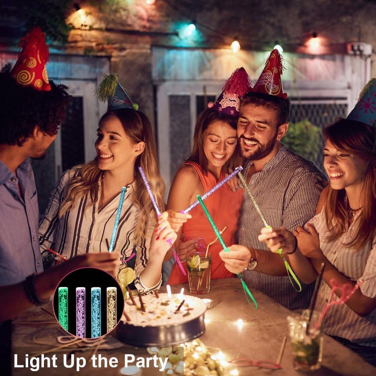 JZOW Glow Stick Party Costume 180 Piece Ultra Bright 20cm Glow Sticks. Glow Pack Includes Bracelets, Glasses, Earrings Rings, Chain Cap & Connectors