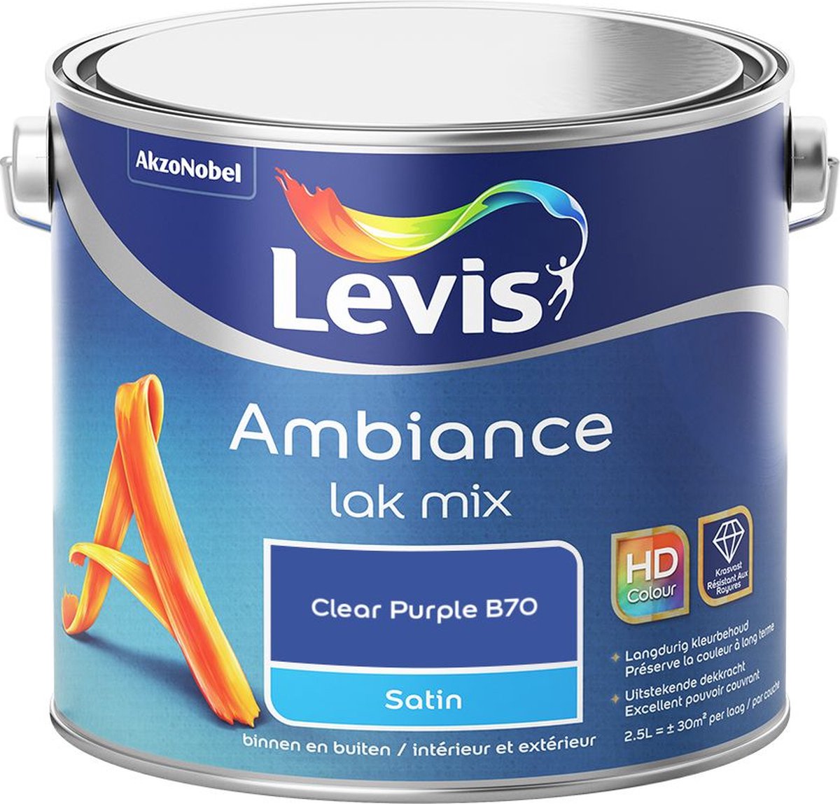Levis - Ambiance Lak Satin Mix - Clear Purple B70 - Mengverf - 2,5 L