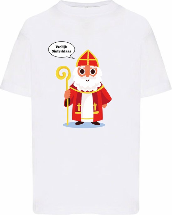 Kids - T- Shirts - Sinterklaas 2 - Wit-110
