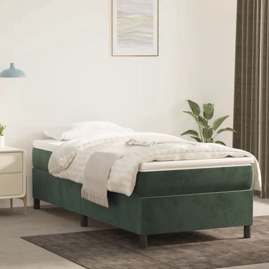 vidaXL Bedframe met LED zonder matras Hvar stof crèmekleurig