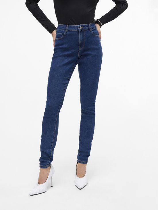 VERO MODA - VMELLY MR SKINNY JEANS BLUE NOOS - Dames - Jeans