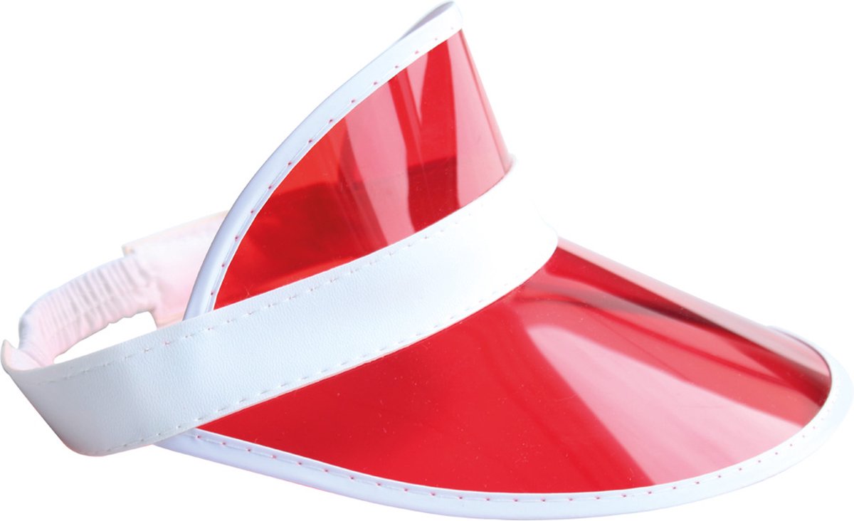 Zonneklep - Foute Party - Carnaval - Rood - Volwassenen - One Size