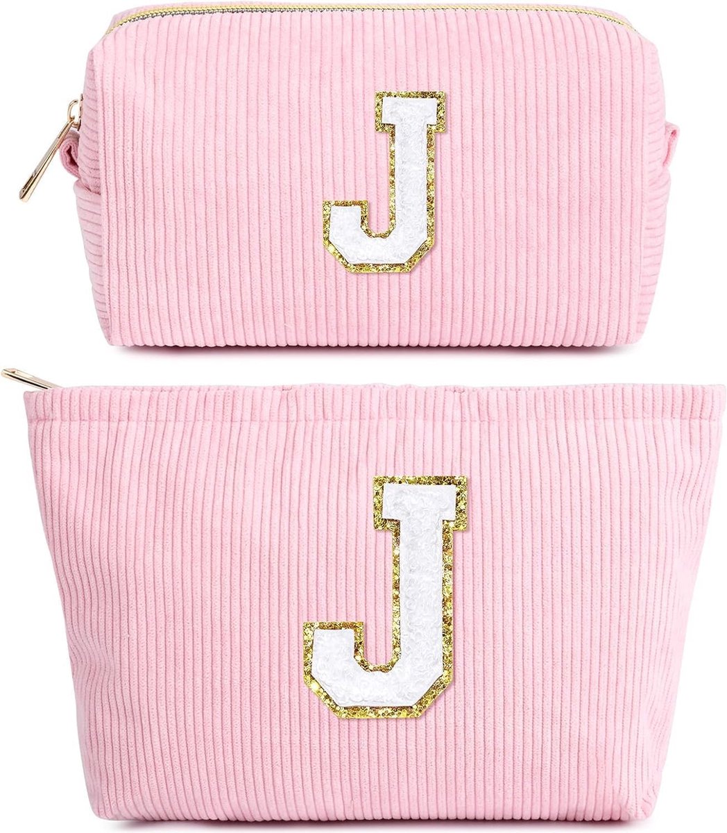 JGS ® Stijlvolle en Persoonlijke Make-up Tas Set voor Reizen en Dagelijks Gebruik