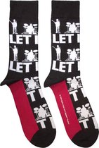 The Beatles - Chaussettes Let It Be Silhouettes Repeat - Zwart