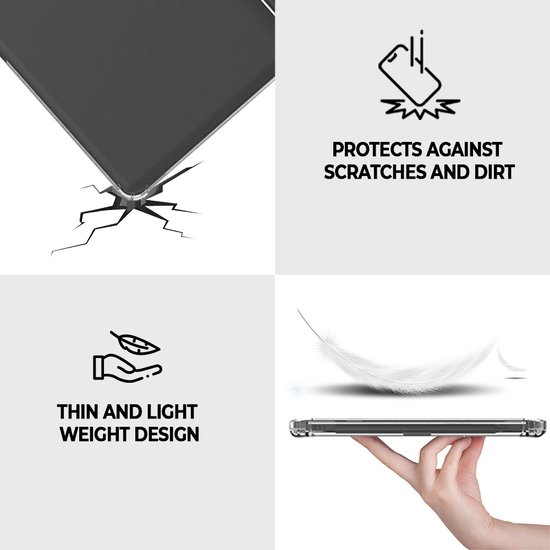 Lunso Geschikt voor Kobo Sage hoes (8 inch) - TPU Backcover - Transparant van Lunso — afbeelding 2