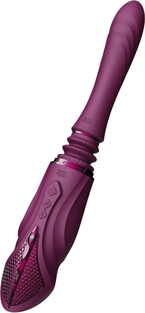 Goedkoopste Zalo - Sesh - Verwarmende Stotende Vibrator met Afstandsbediening - Amethyst Paars