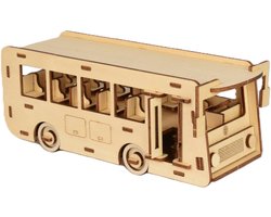 Bouwpakket Bus Autobus Touringcar- hout
