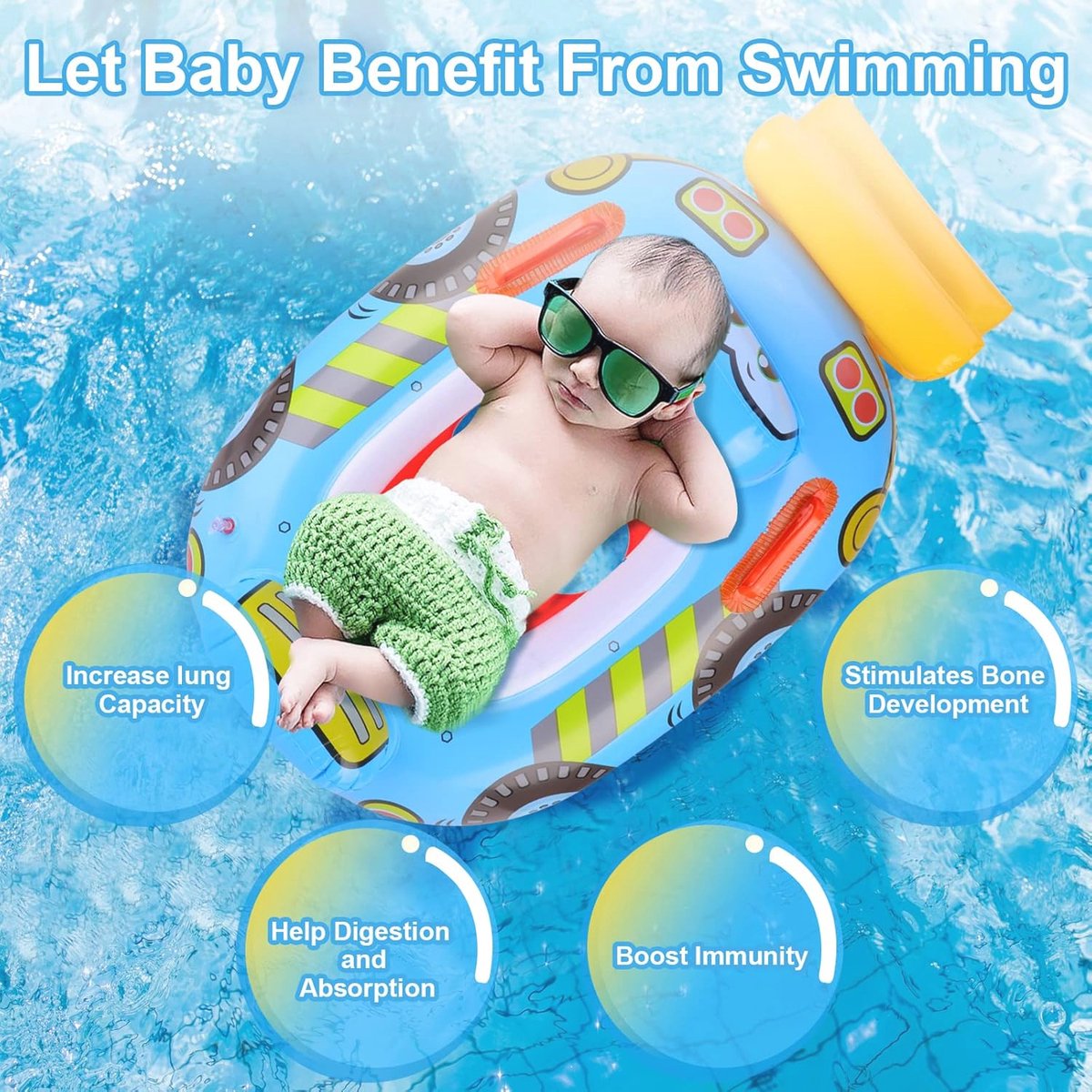 Fvbjd - Anneau De Natation Pour BéBé De 6 à 36 Mois, Bouée De Natation Pour Bebe De 6 A 36 Mois Bouee De Natation Gonflable Pour Enfant Avec Siege Anneau De Flotteur De Natation En Forme 32247 B