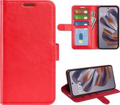 MobyDefend Hoesje - Geschikt voor Motorola Edge 50 Neo / Edge 60 Neo - Wallet Book Case (Sluiting Achterkant) - Rood