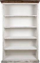 Clayre & Eef Bibliothèque 120x36x195 cm Blanc Bois