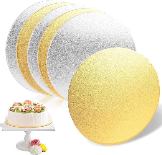 PME Rond taartbord 17 cm, 11 mm dik, zilver