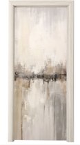 Deurposter 95x215 cm - Deursticker Moderne kunst - Abstract - Beige - Meubelfolie zelfklevend - Deurfolie woonkamer - Interieurfolie fotobehang - Deur plakfolie - Deurstickers - Deurbehang sticker - Kamer decoratie