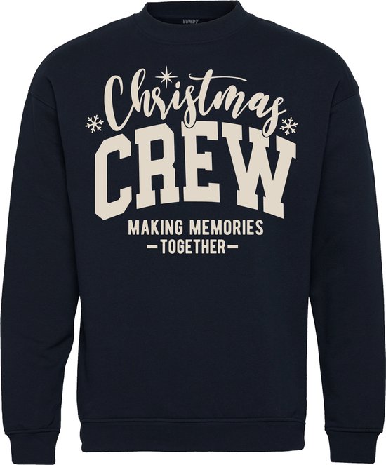 Kersttrui Christmas Crew | Foute Kersttrui Dames Heren | Kerstcadeau | Kerstpakket | Navy | maat S