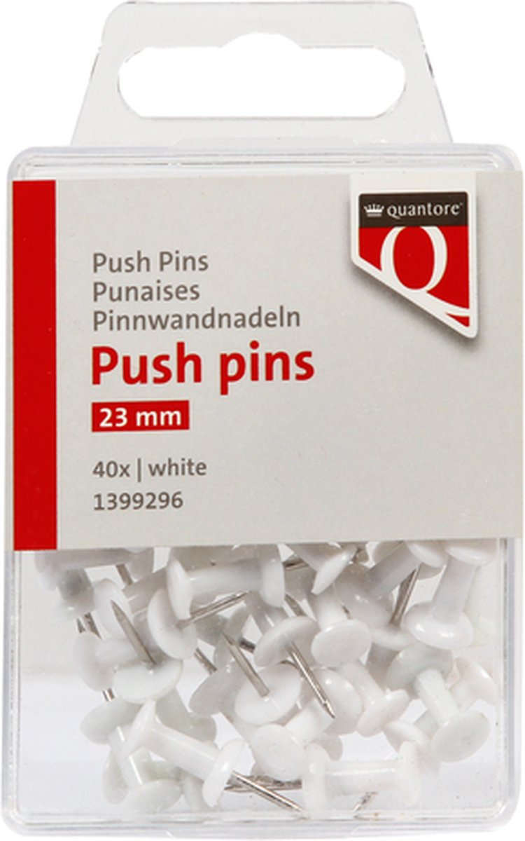 Push pins Quantore wit 40 stuks | 10 stuks