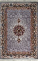 Tapis oriental Ispahan - Poils courts - Tapis Vintage Classique - Grijs / Multi- 250x350 CM
