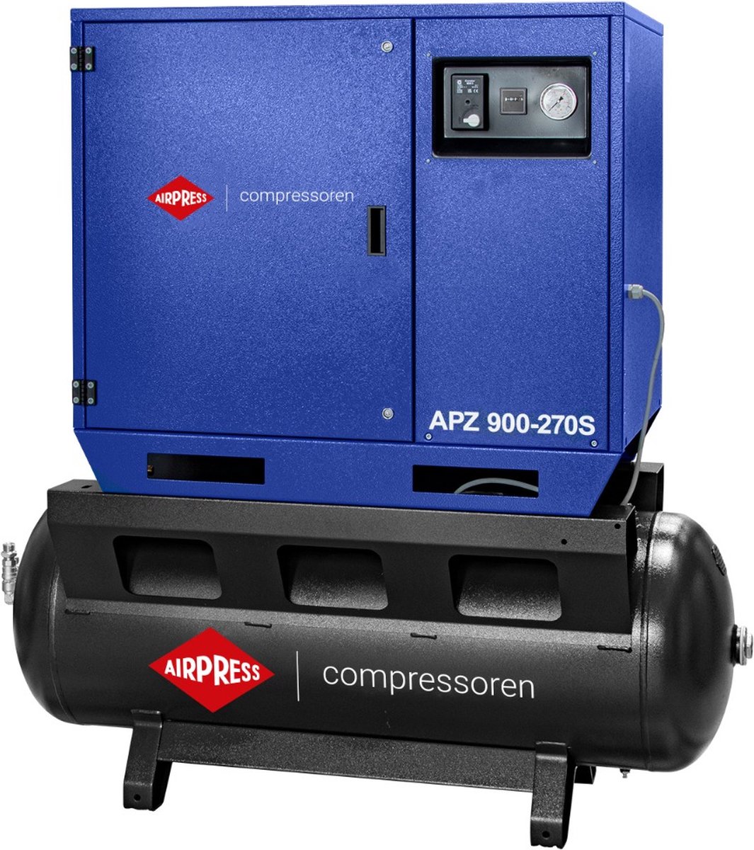 Stille compressor APZ 900-270S 10 bar 7.5 pk/ 5.5 kW 611 l/min 270 l