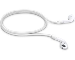 kwmobile riem geschikt voor Apple Airpods 1 / 2 / Pro / 3 hoofdtelefoon - hoofdtelefoonhouder band riem in wit