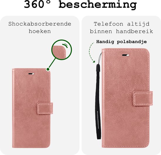 Étui pour Samsung A16 Cover Bookcase Cover Flip Case Book Cover - Étui pour Samsung Galaxy A16 Cover Book Case Cover - Or rose