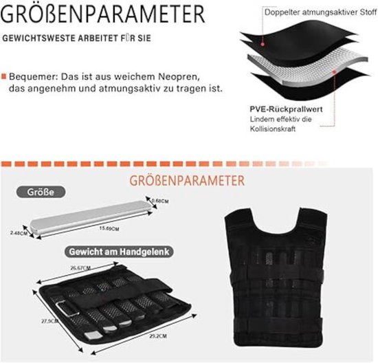 Verstelbaar Fitness Vest Zandzakken Training Gym Ducomi Luc Verstelbaar Gewichtsvest - Voor Fitness, Hardlopen, Training (Gewichten Niet Inbegrepen) Weight Vest