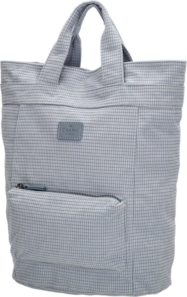 Charm London Valley Rugzak - Praktische Dames Rugtas voor Werk, School of Reizen - Jeansblauw