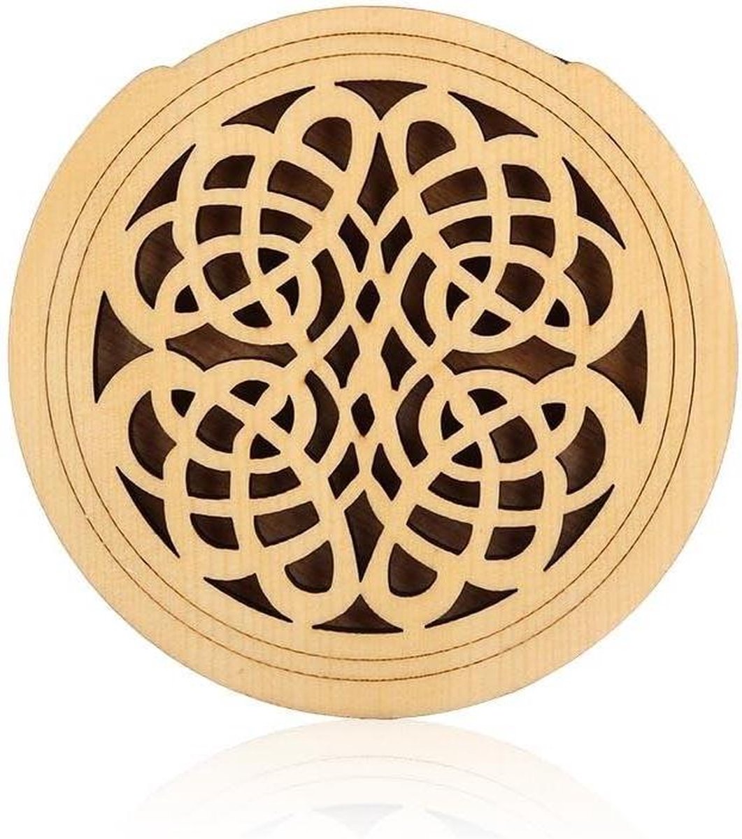 Soundhole cover - Hout + spons - Voor akoestische klassieke gitaar 41 inch .