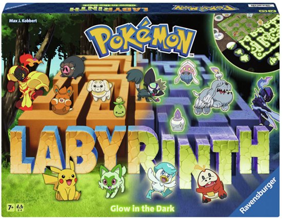 Ravensburger - Pokémon Labyrinth Glow in the Dark - Strategisch Bordspel