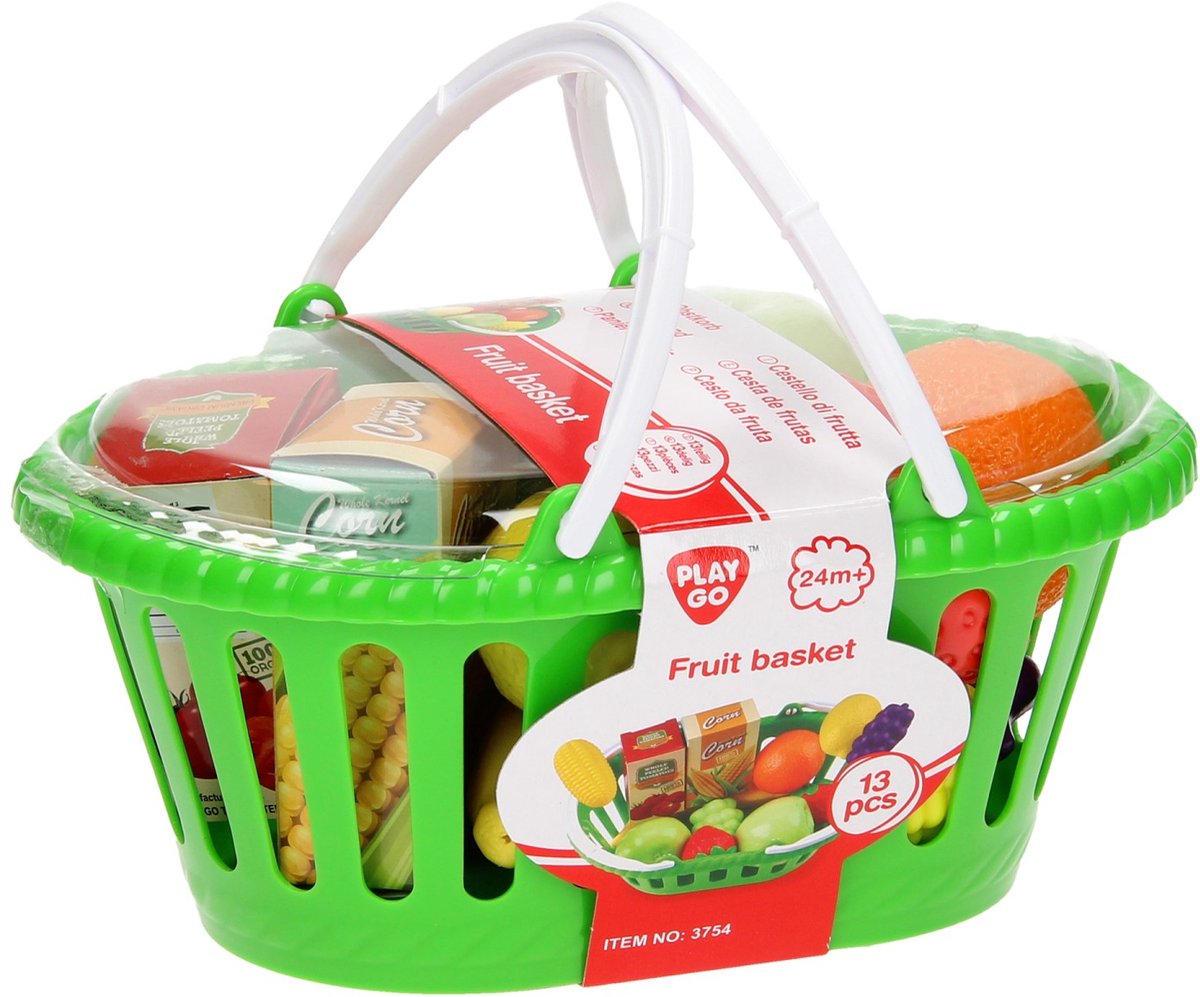 Play speelgoed fruitmand - mandje met fruit 13-delig kunststof.