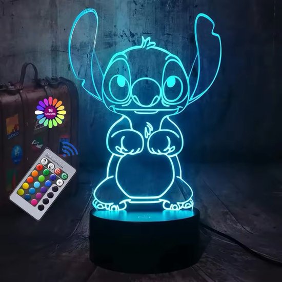 Yangyou 10 Pack 3D Night LED Light Lamp Base Afstandsbediening Usb-kabel, 16 Kleuren Licht Show Display Stand voor Acryl