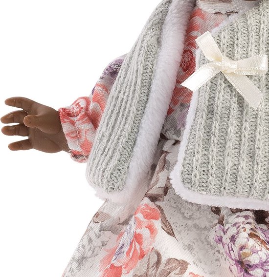 Llorens donker popje Zoe met haar 28 cm — afbeelding 2