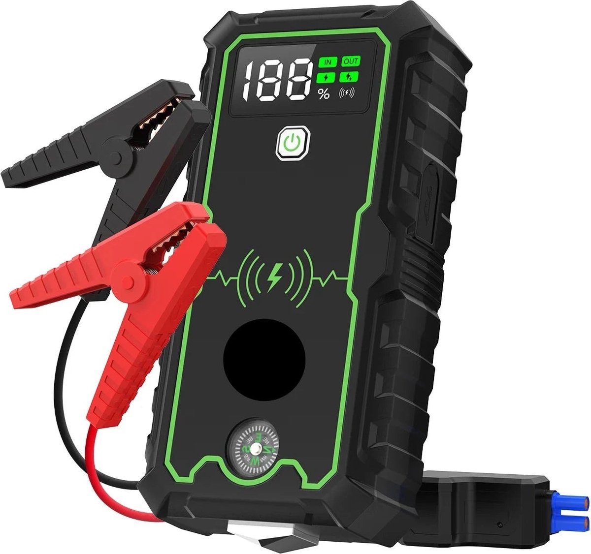 Jumpstarter - Jumpstarter voor Auto - 12V - 2500A - 10W - Startapparaat voor Auto - Jumpstarter met Powerbank - Multifunctionele Jumpstarter - Zwart