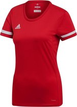 Adidas Team 19 Dames Shirt - Voetbalshirts  - rood - S