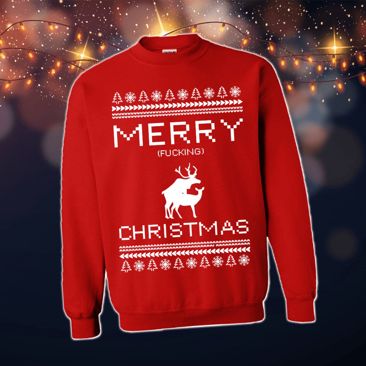 Foute Kersttrui Dames & Heren - Kersttrui met tekst Merry f*cking Christmas | Kersttrui Maat XL | Kersttrui Dames - Kersttrui Heren - Grappige Kersttrui met tekst | Namengigant | Incl. 2 jaar garantie