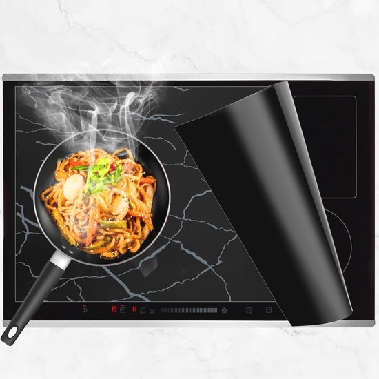 52 x 78 cm siliconen inductiekookplaat beschermmat, hittebestendige onderlegger, antislip inductiemat, -40 °C ~ 240 °C
