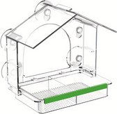 Dutchers® Vogelhuisje voor op het raam - Transparant - Doorzichtig - Vogelhuis met Zuignappen - Vogel huisje - Bird Feeder Transparant Window - Voederhuis - Raam Bevestiging - Voederplek - Vogelvoeding - Inclusief Zuignappen