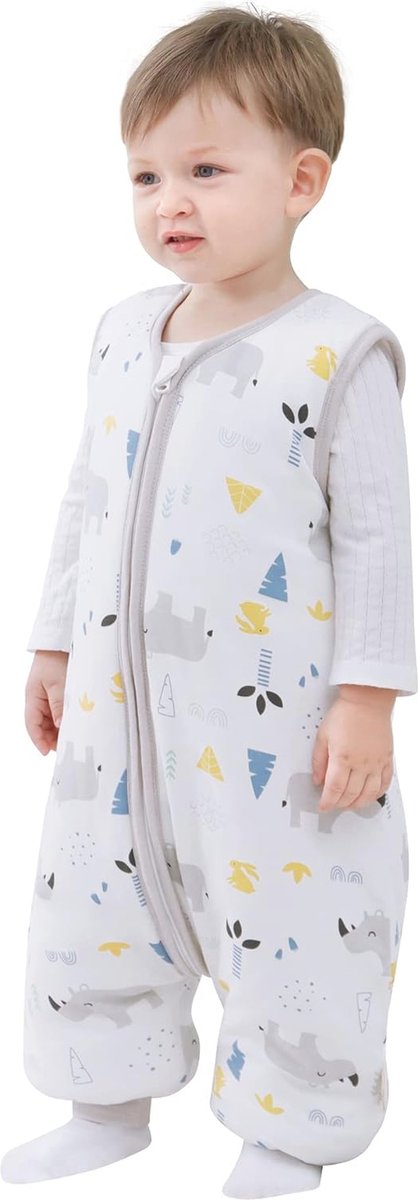 Slaapzak met Voeten voor Baby's - 2,5 Tog - 100% Katoen - Warm en Comfortabel voor Lente, Herfst en Winter